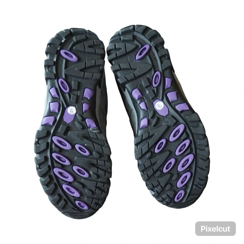 Holland Creek Arden Women's Hiking Boots Size 9 Grey Purple Waterproof Mid Trail